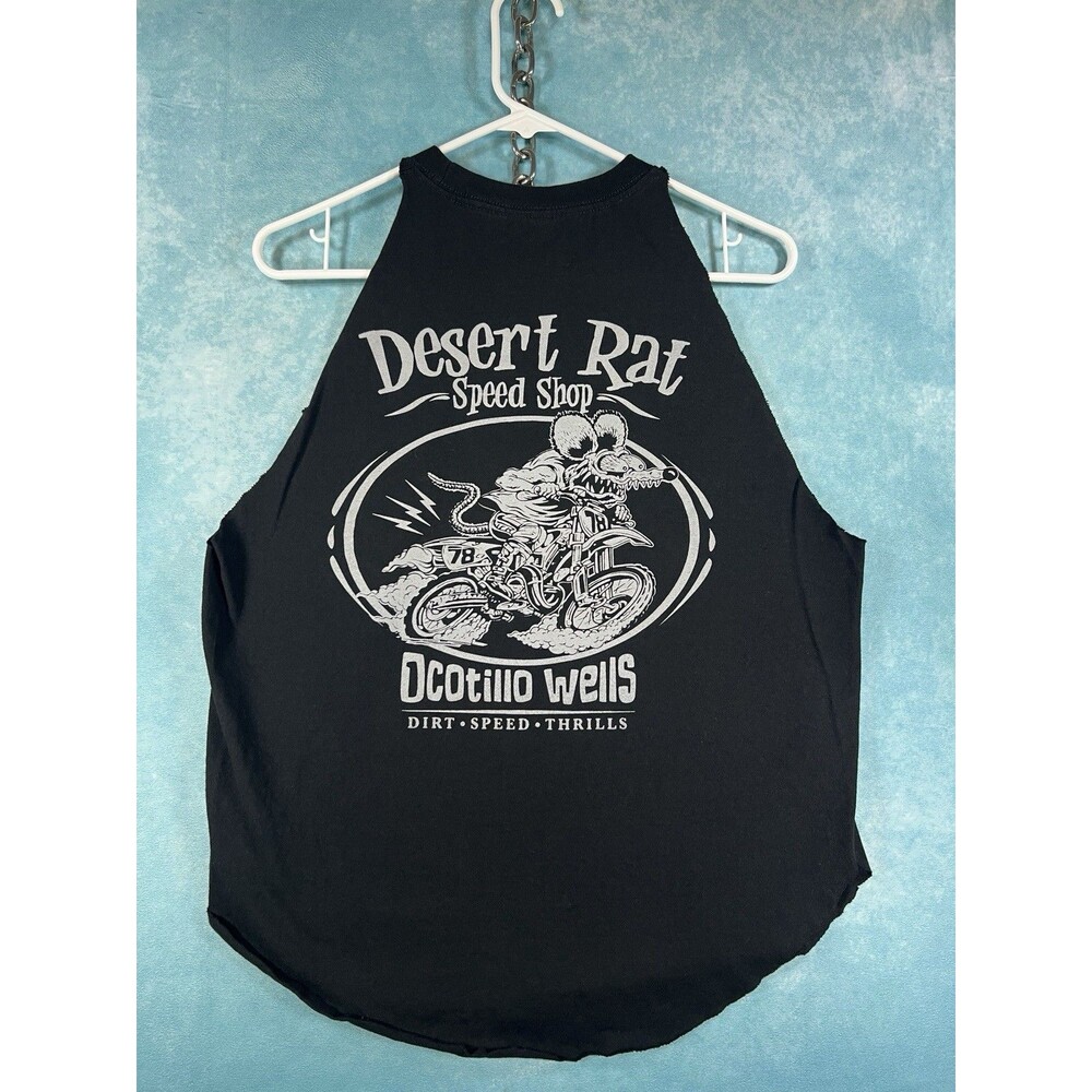 Y2K VTG Desert Rat Speed Shop Black Tee T Shirt